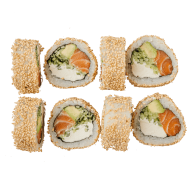 Філадельфія в кунжуті з лососем