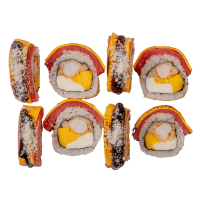 Сирний рол з тунцем і креветкою темпура